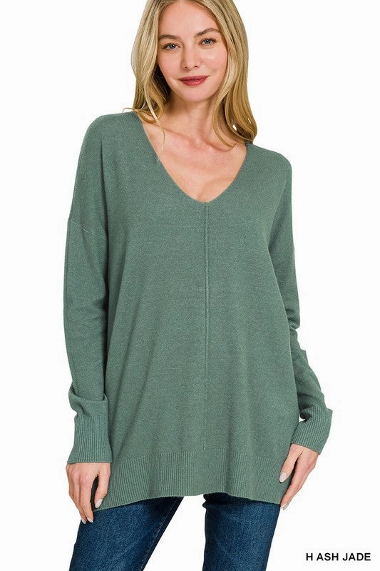 Venelope Viscose Front Seam Sweater S-XL MinimalistDesign Office Attire