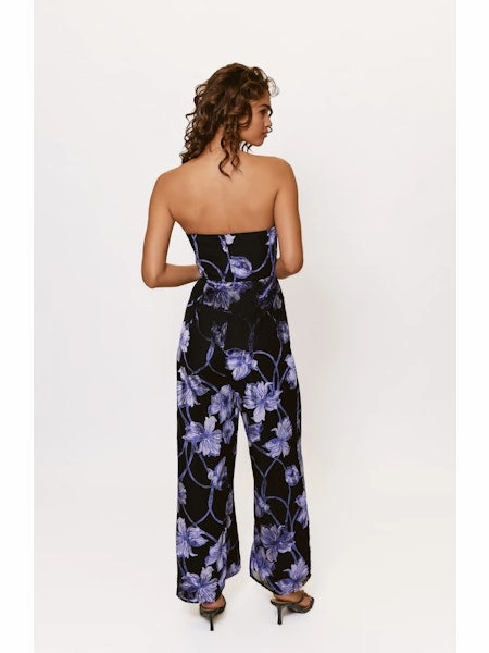 Layer Safe Modern Staple Venina Jumpsuit in Navy Two Tone Vining Buds