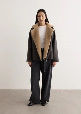 Spirit Faux Shearling Liner Jacket Zippered Pockets