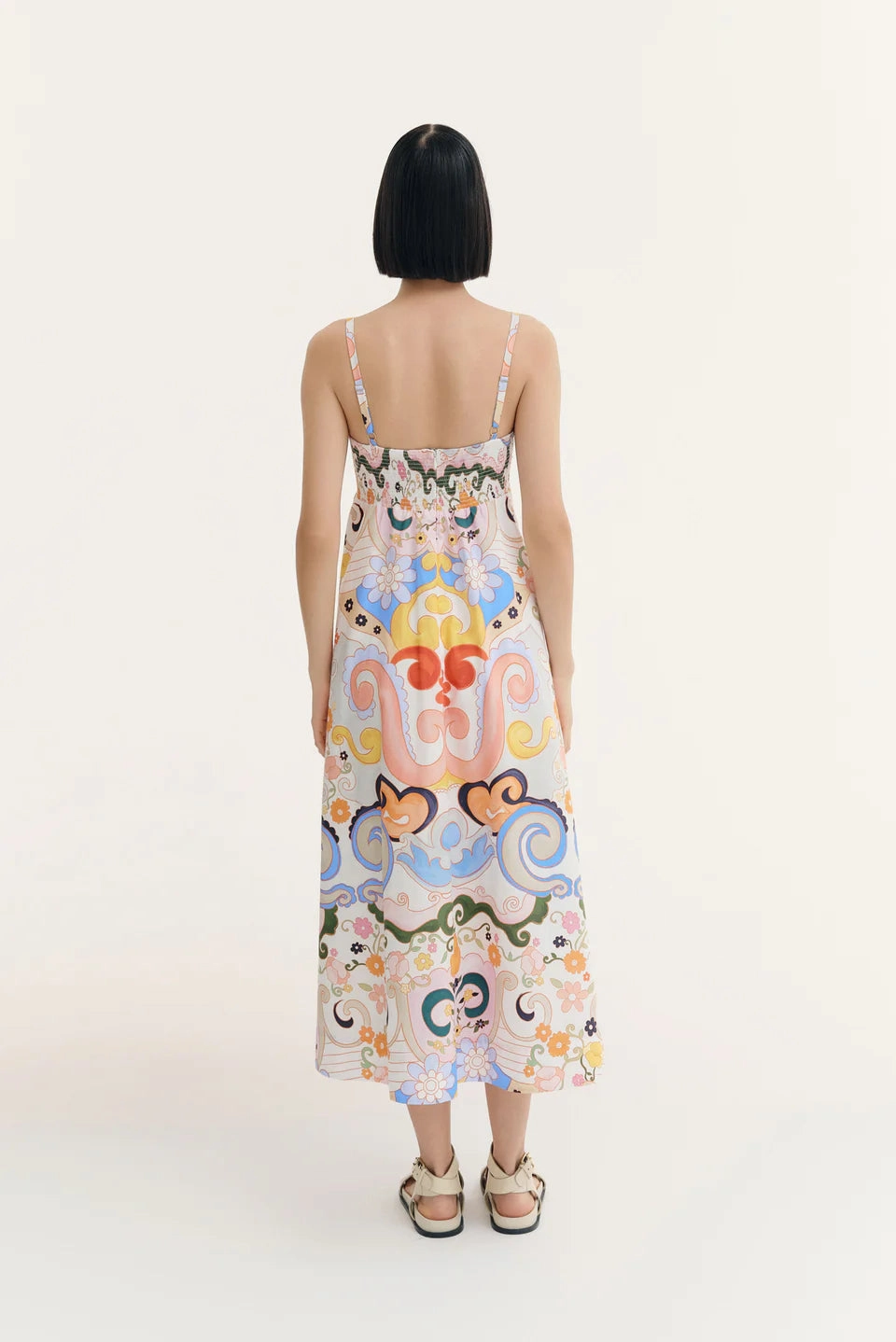 Veracruz Dress in Rambutan Layered Look