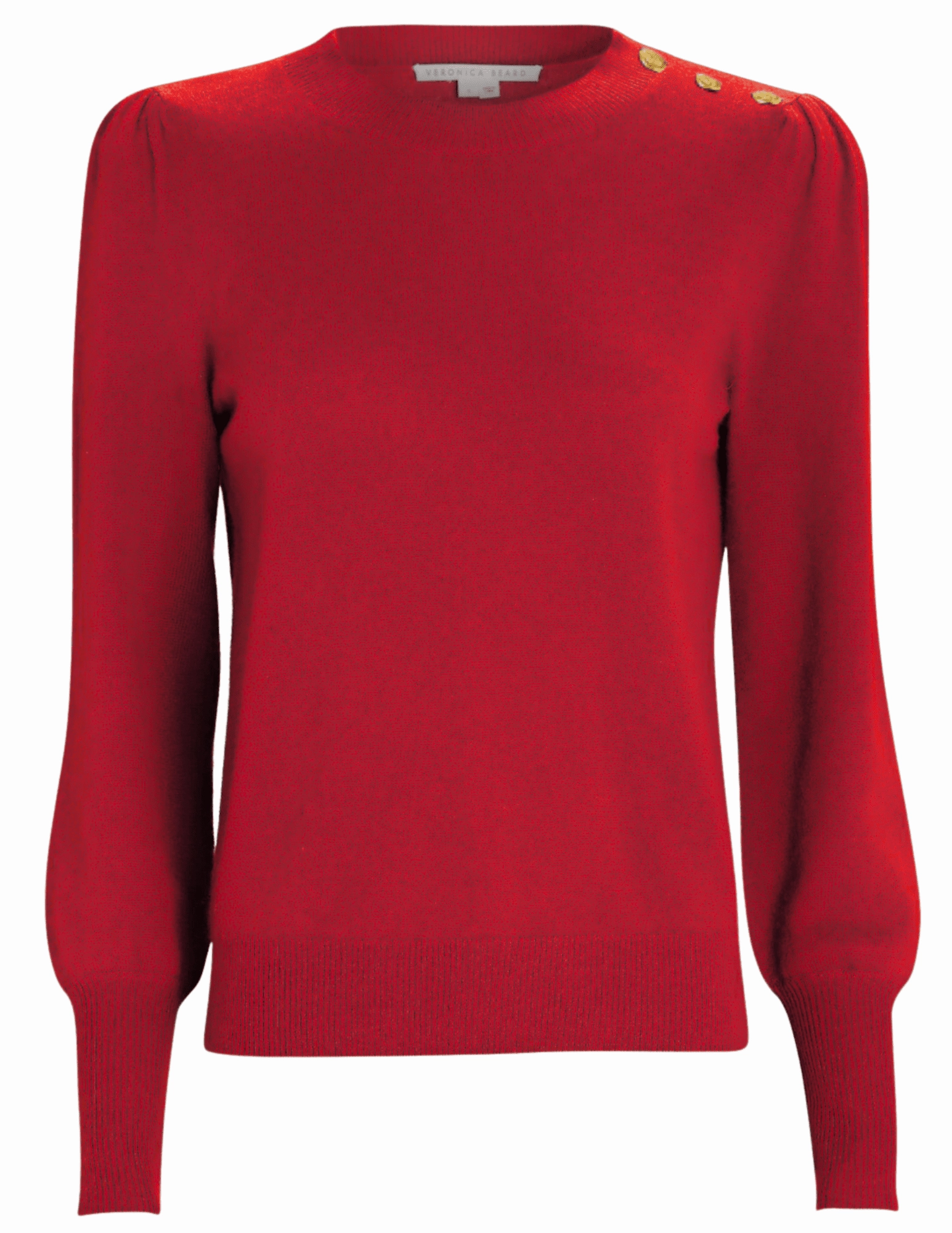 Veronica Beard Nelia Button Cashmere Pullover Breathable Layer Chilly Weather Knit