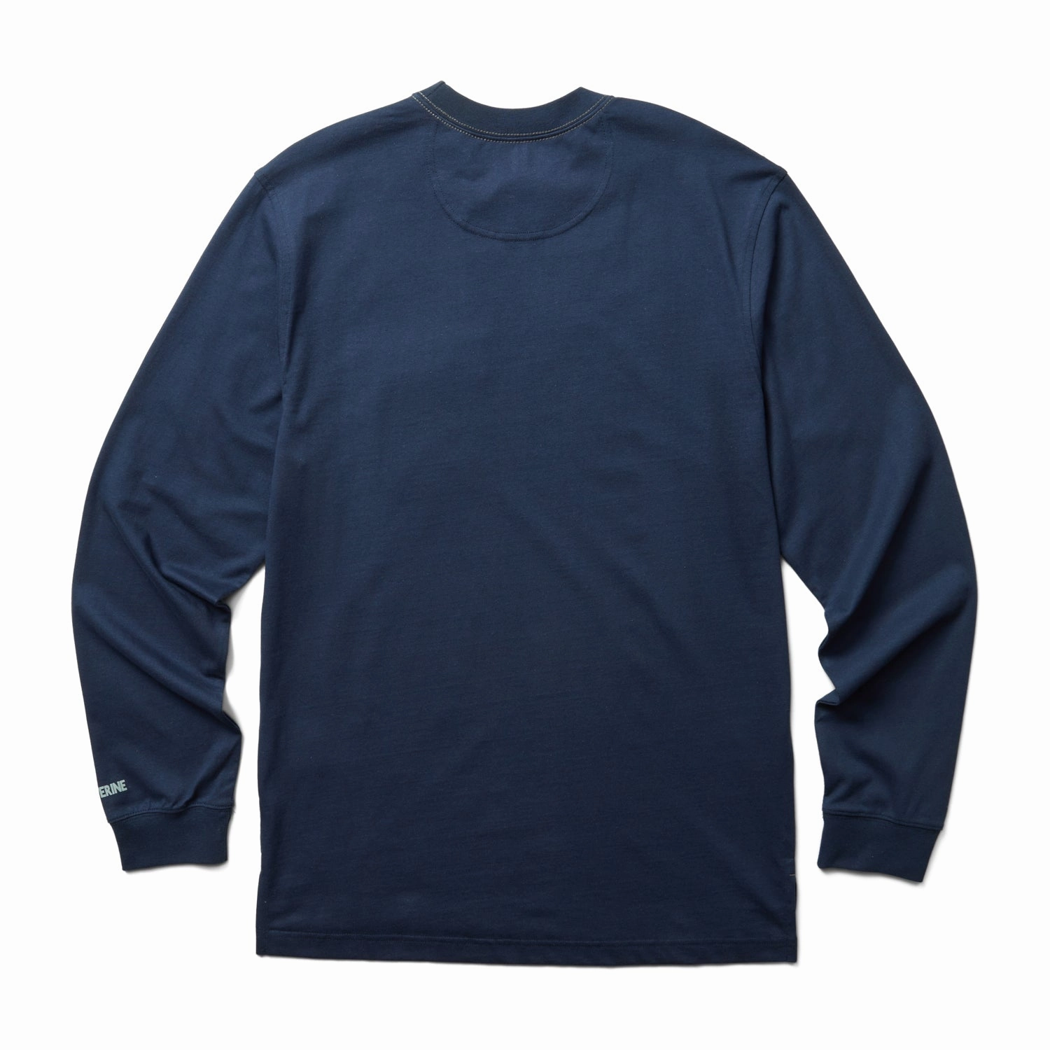 Eco Friendly Material Wolverine Mens Navy 100% Cotton L/S Guardian Tee