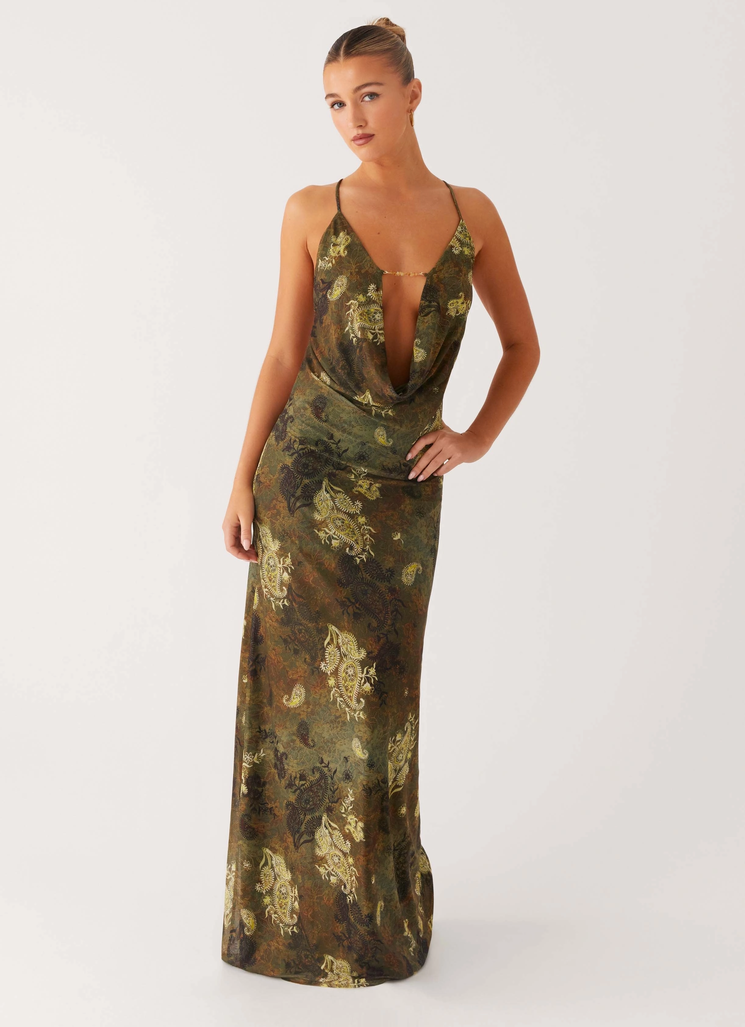 Star Fields Maxi Dress - Cyber Floral Daily Wear