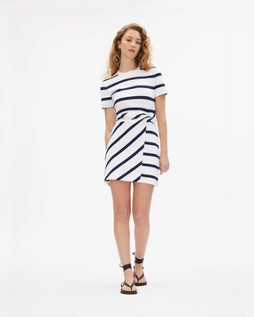 Short Striped Cody Dress Feminine midi gown Dress-Up Style