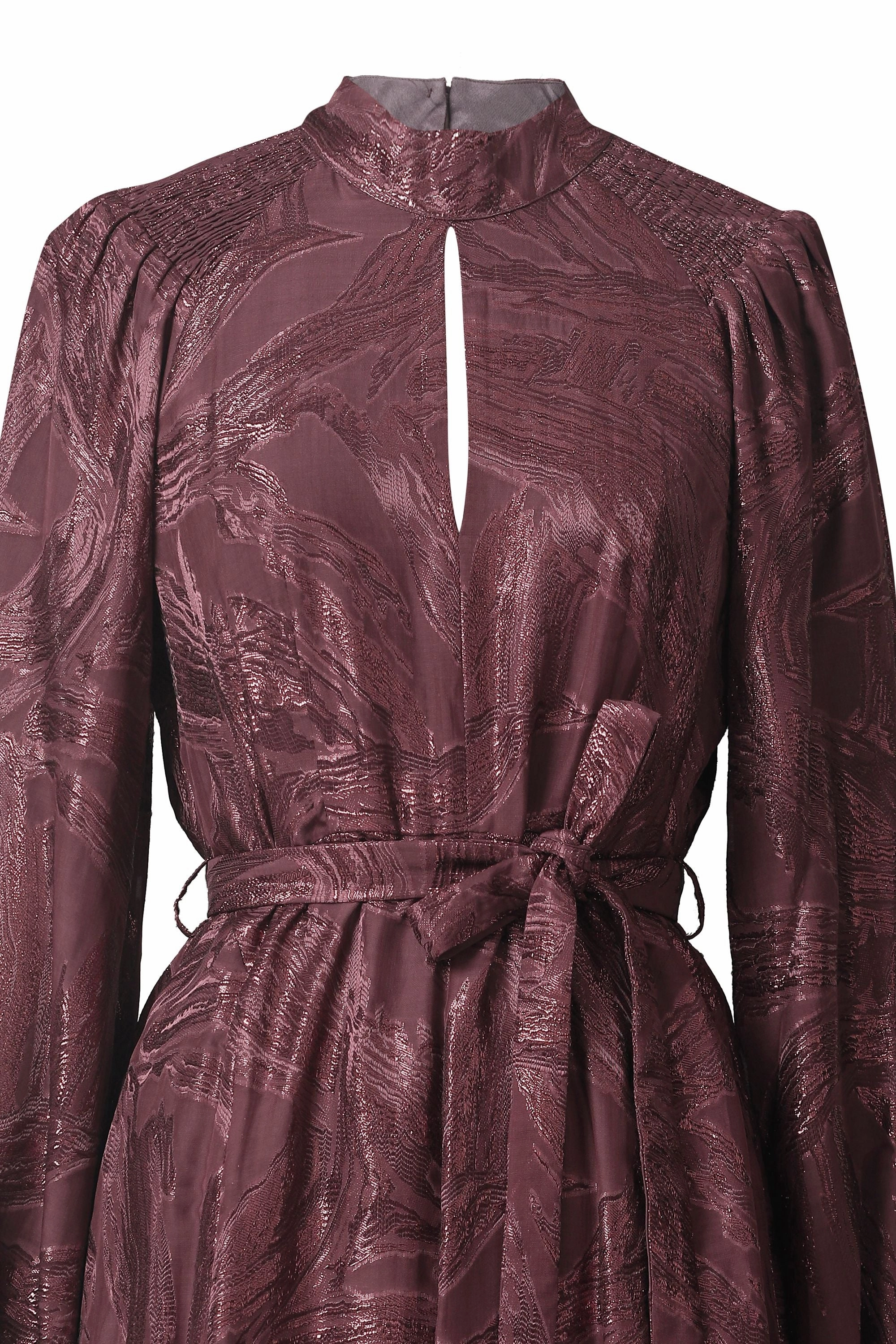 Malia Dress in Midnight Plum Work Fitwear Shiny-Lining