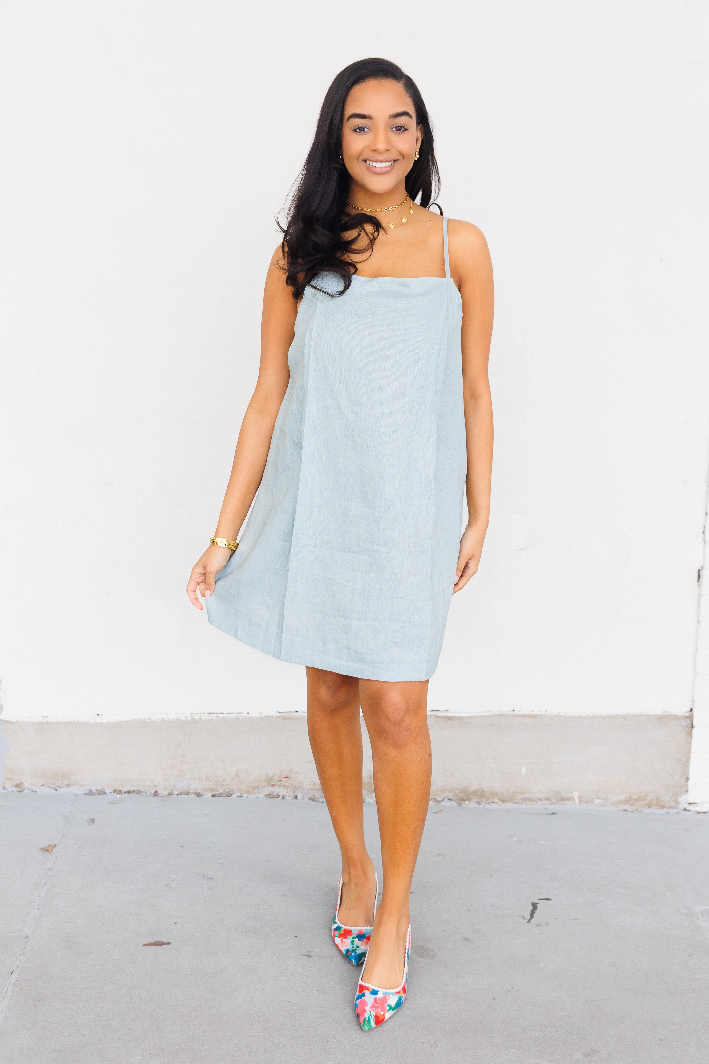 ANDIE LINEN MINI DRESS Contemporary Look Daytime Mood