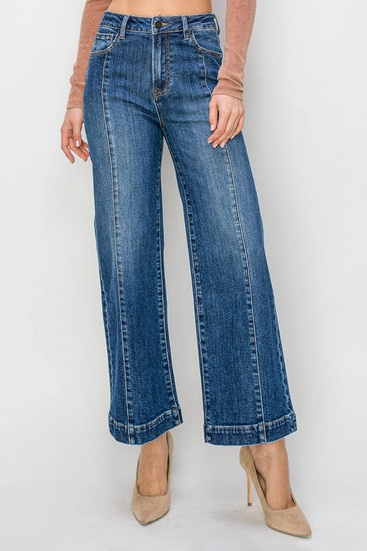 Morgan High Rise Ankle Wide Jeans Motion Ease