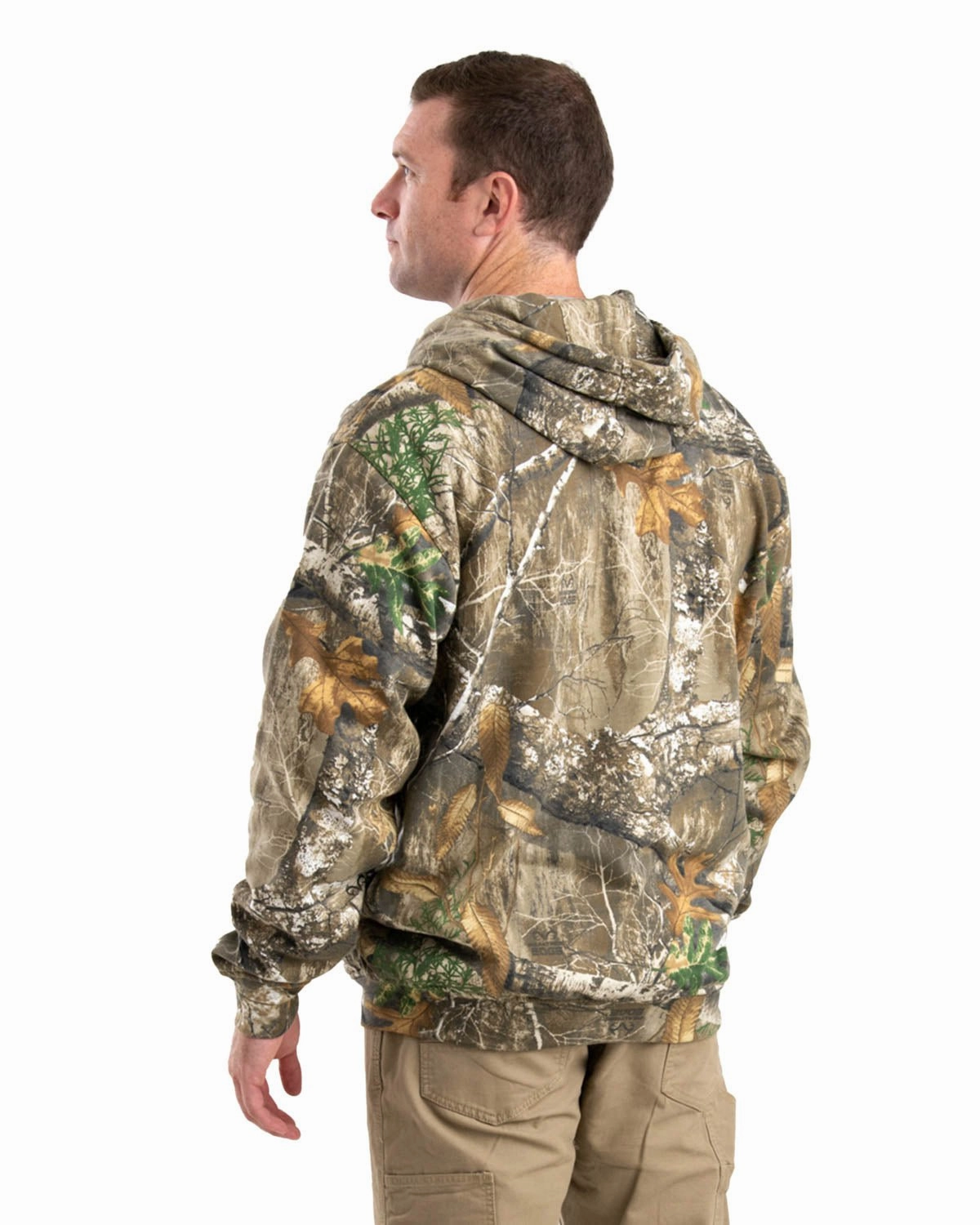 Berne Mens Realtree Edge Cotton Blend Hooded Sweatshirt Breathable Layer Weekend Casual