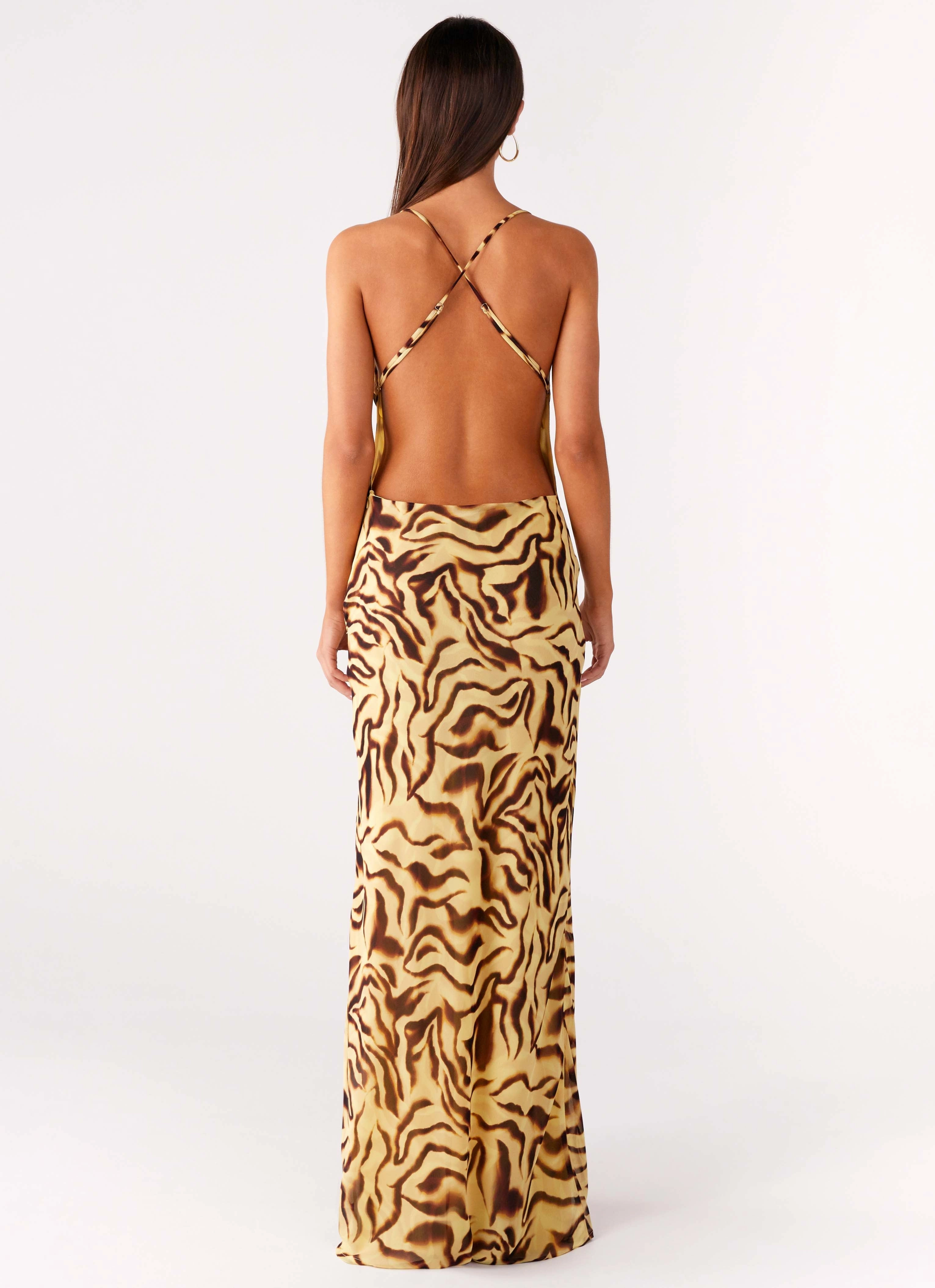 Viva Lune Maxi Dress - Laguna Print Sunset Scene All-day style