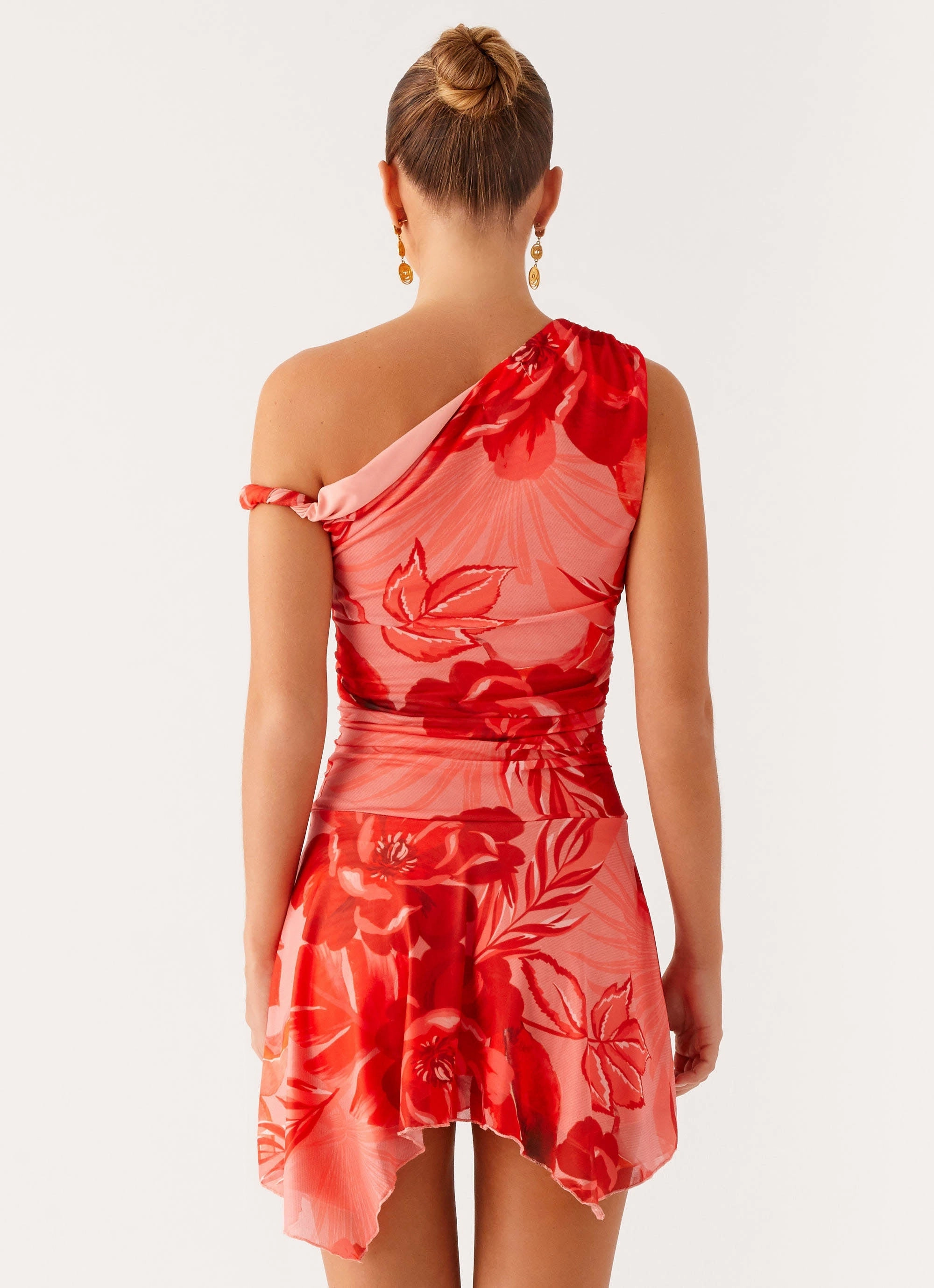 Front-Zip Wade Mini Dress - Sicily Sunsets Print