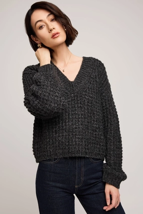 Willow V-Neck Sweater Resilient Stretch Fabric Perfect Layering