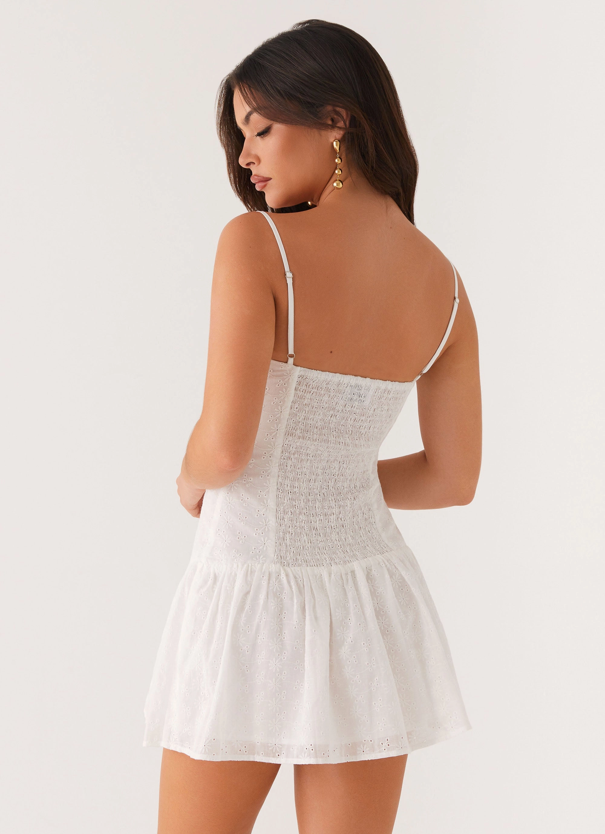 Palm Springs Mini Dress - White Fit Easy