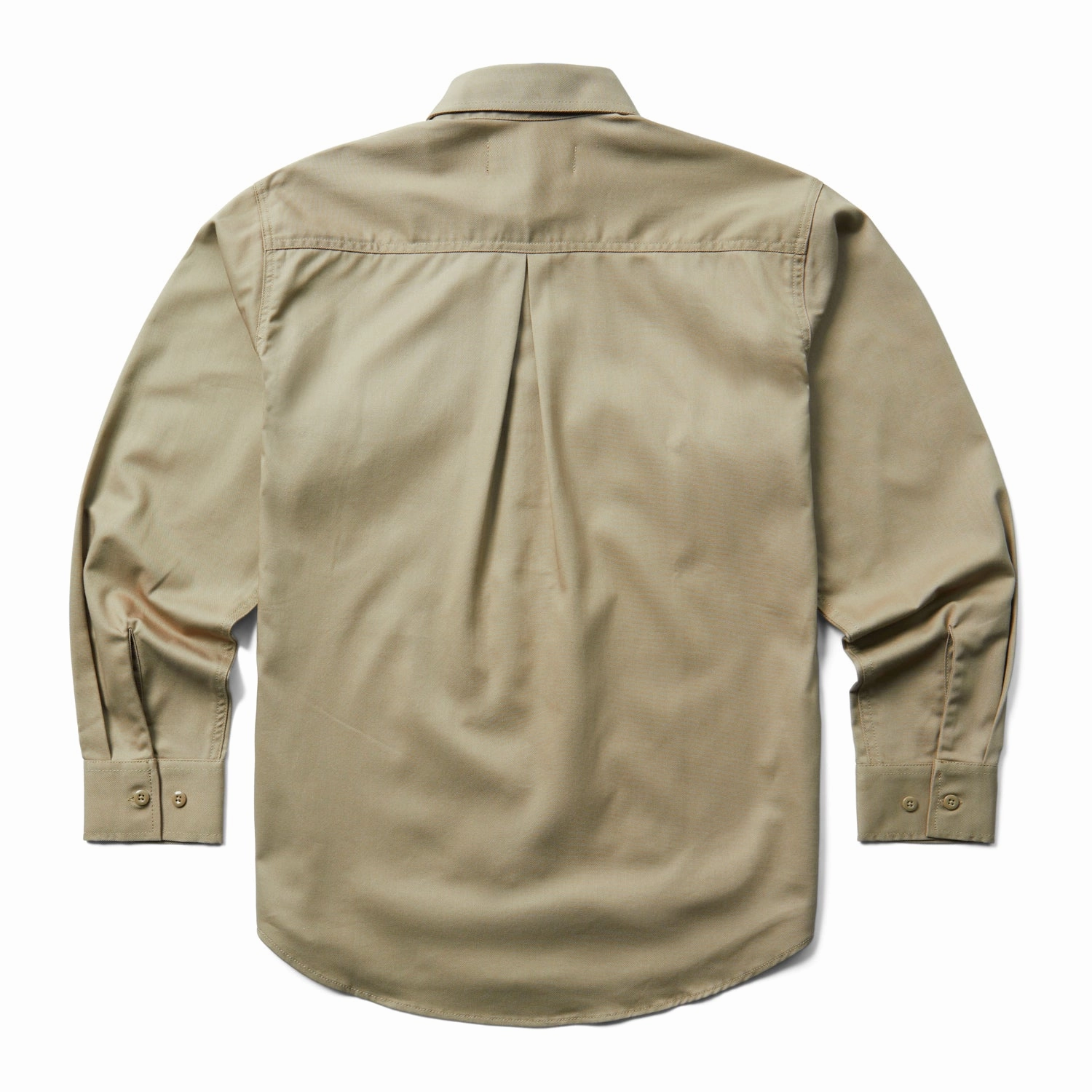 Wolverine Mens FR Twill Khaki Cotton Blend L/S Shirt Minimalist Style