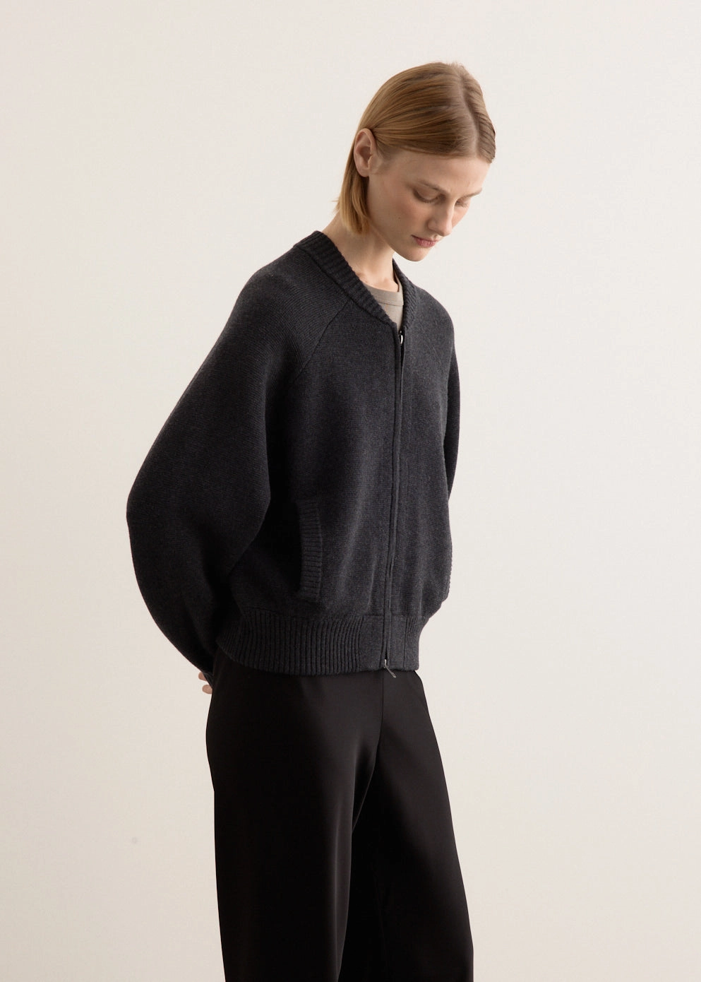 Herman Knitted Bomber Soft Shell Material