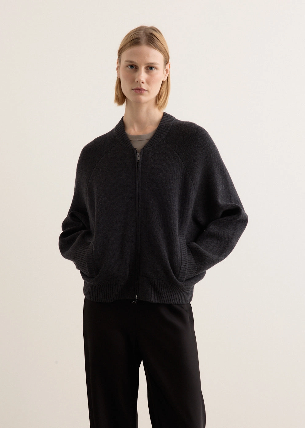 Herman Knitted Bomber Moisture Control Fibers Thermal Lining