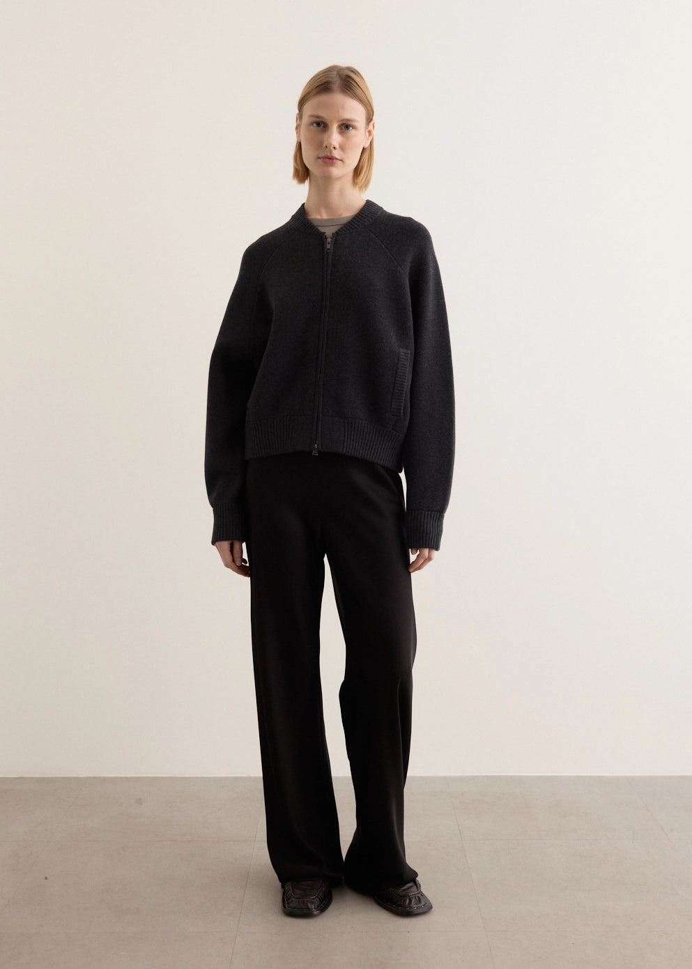 Herman Knitted Bomber Weekend Casual