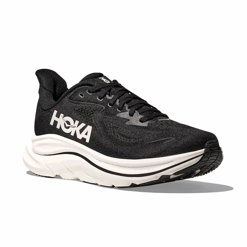 Men's Clifton 10 Black/White Shock Absorbing Midsole Angel Glow