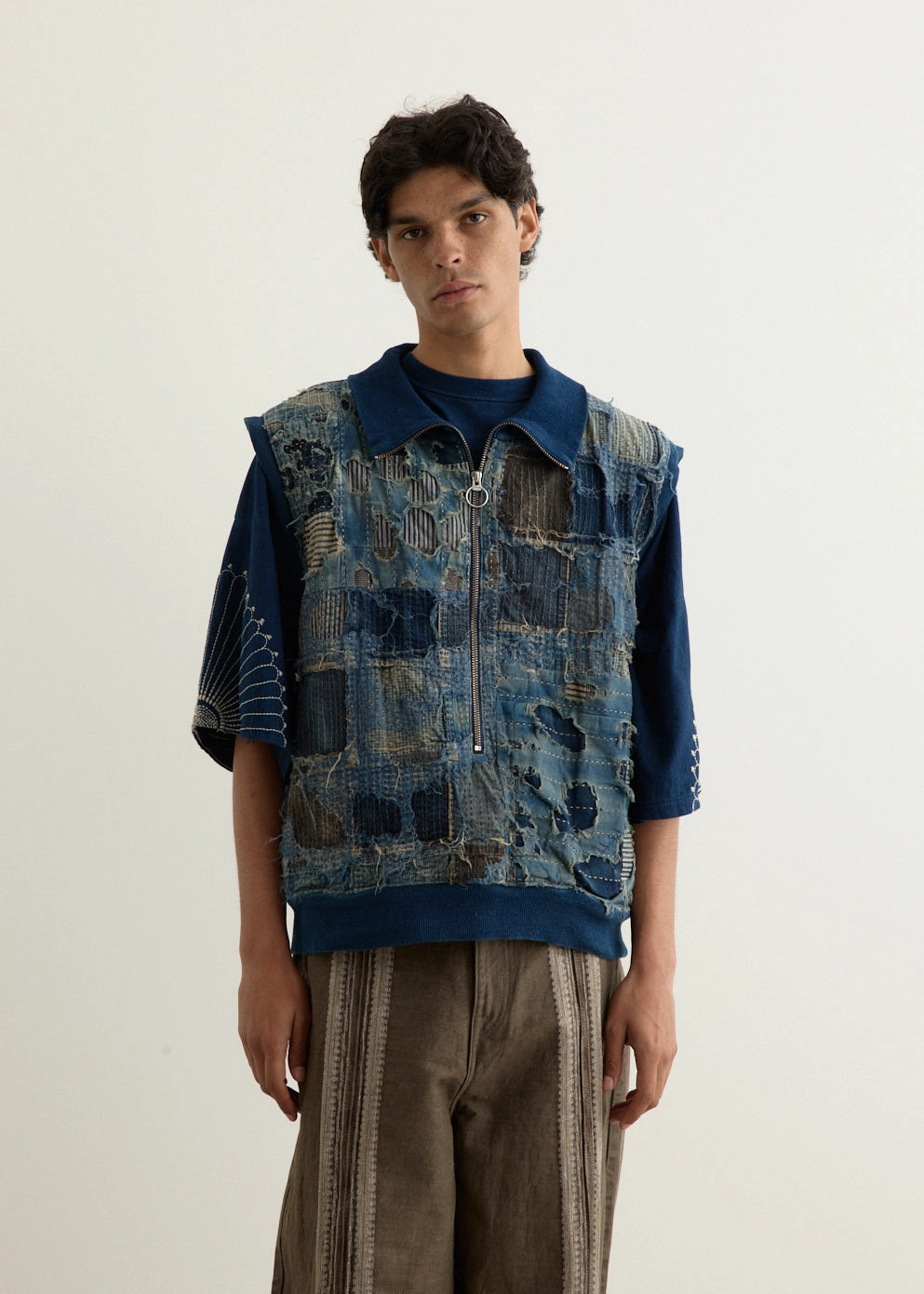 BORO x IDG SWT Half ZIP Vest Casual Staple