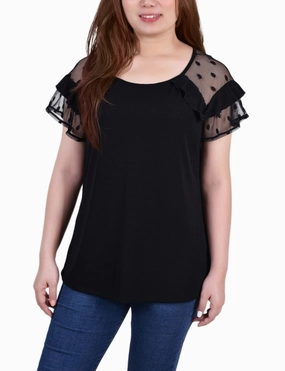 Short Dot Sleeve Top Seasonal Comfort