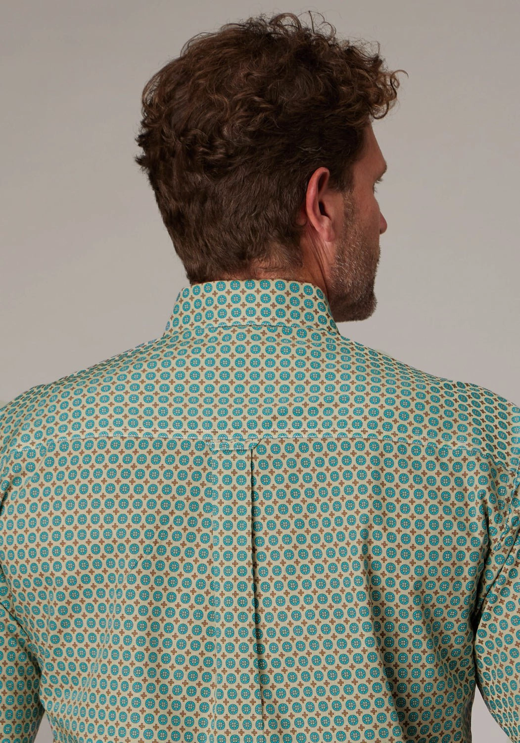 Odor control Versatile Look Roper Mens Sedona Foulard Turquoise 100% Cotton 1 Pkt S/S Shirt