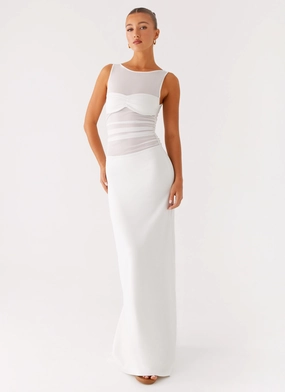 Ombre-Effect Style focused Wesley Maxi Dress - Ivory