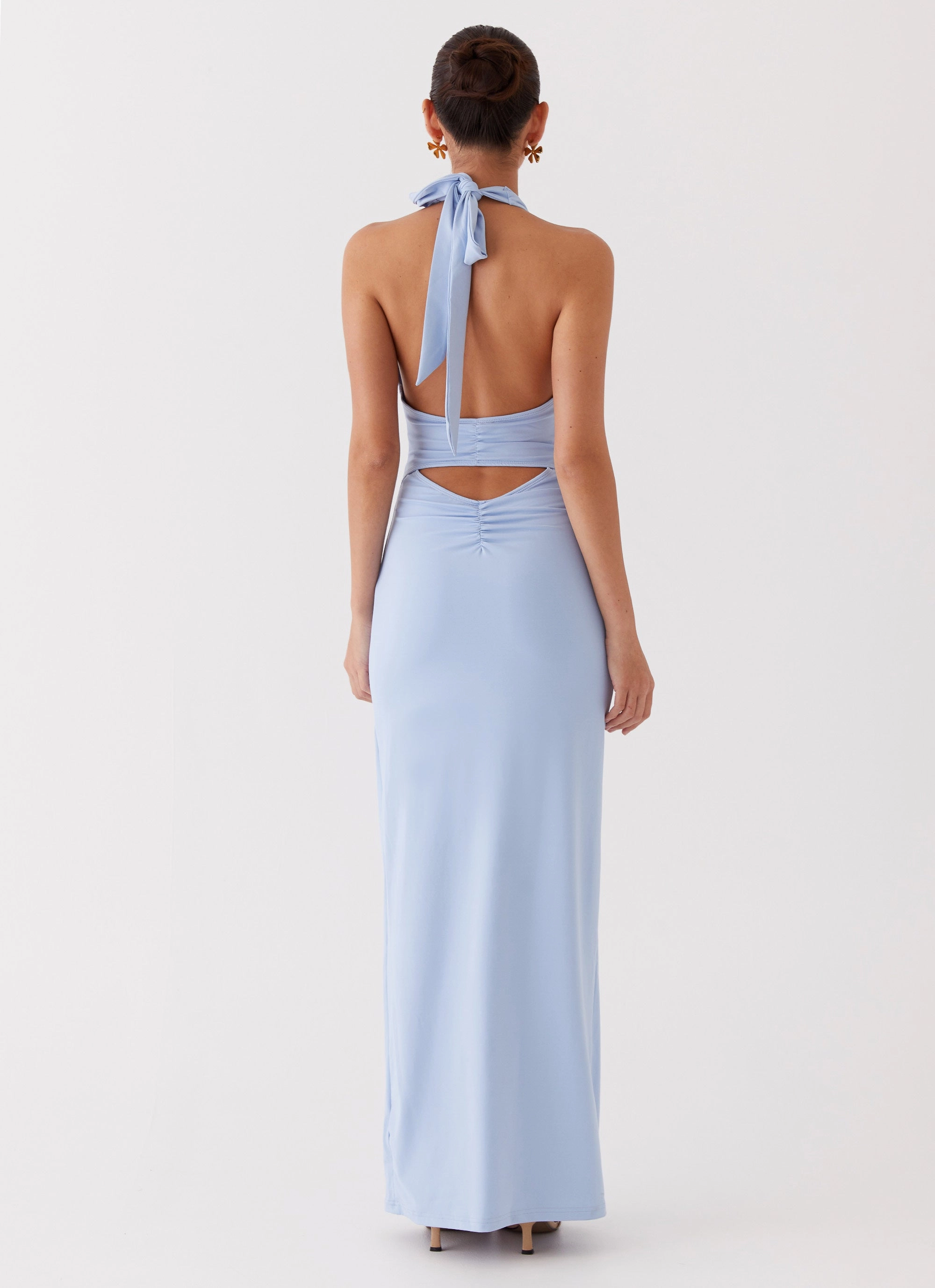 Whisked Away Halterneck Maxi Dress - Blue Perfect Style Wear