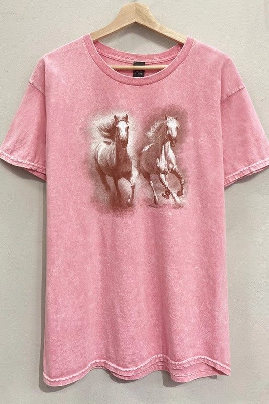Trendy Basics Wild Horses Mineral Tee S-XL