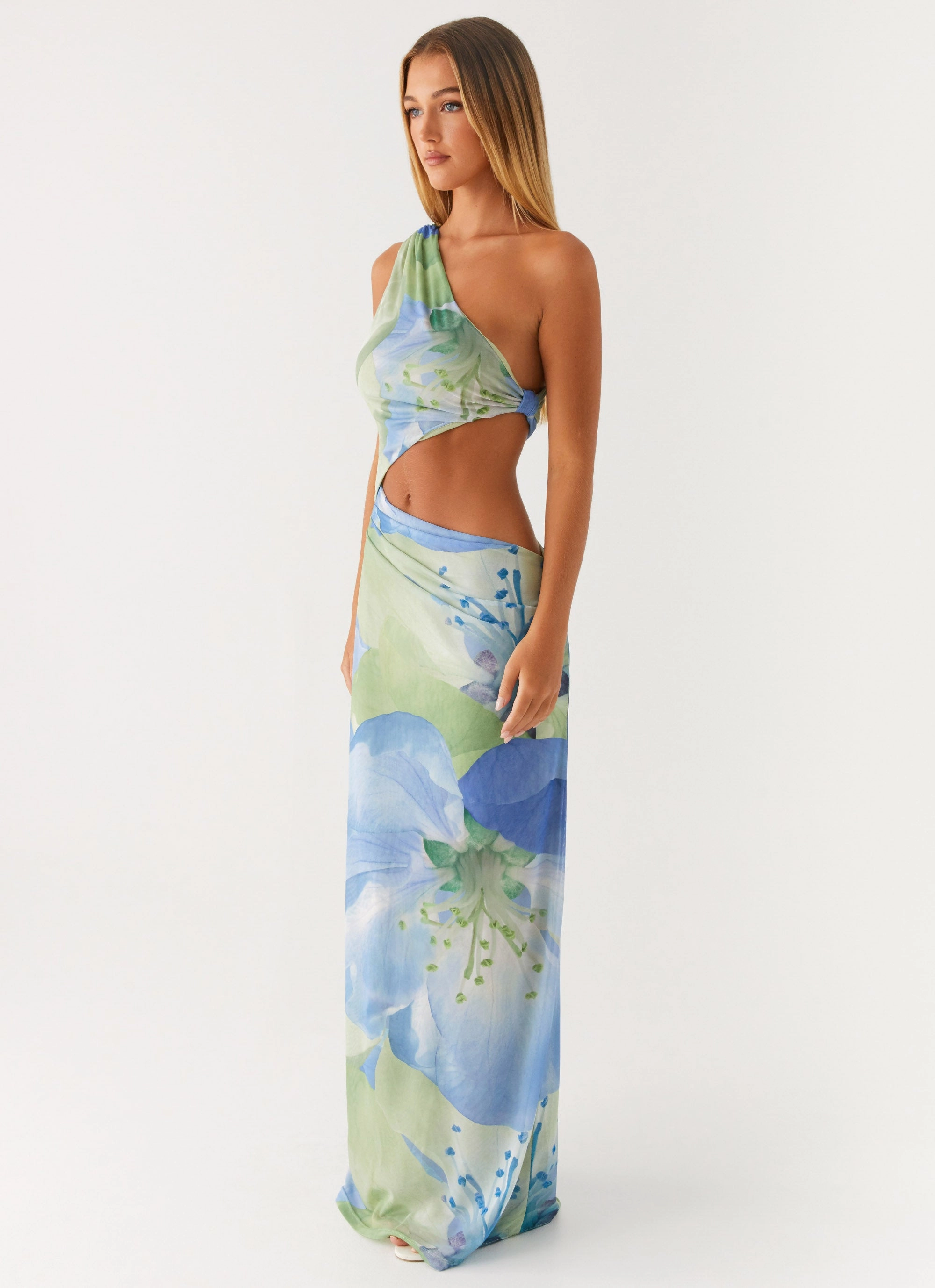 Wilder Maxi Dress - Flower Print Occasion Ready Satin Layers