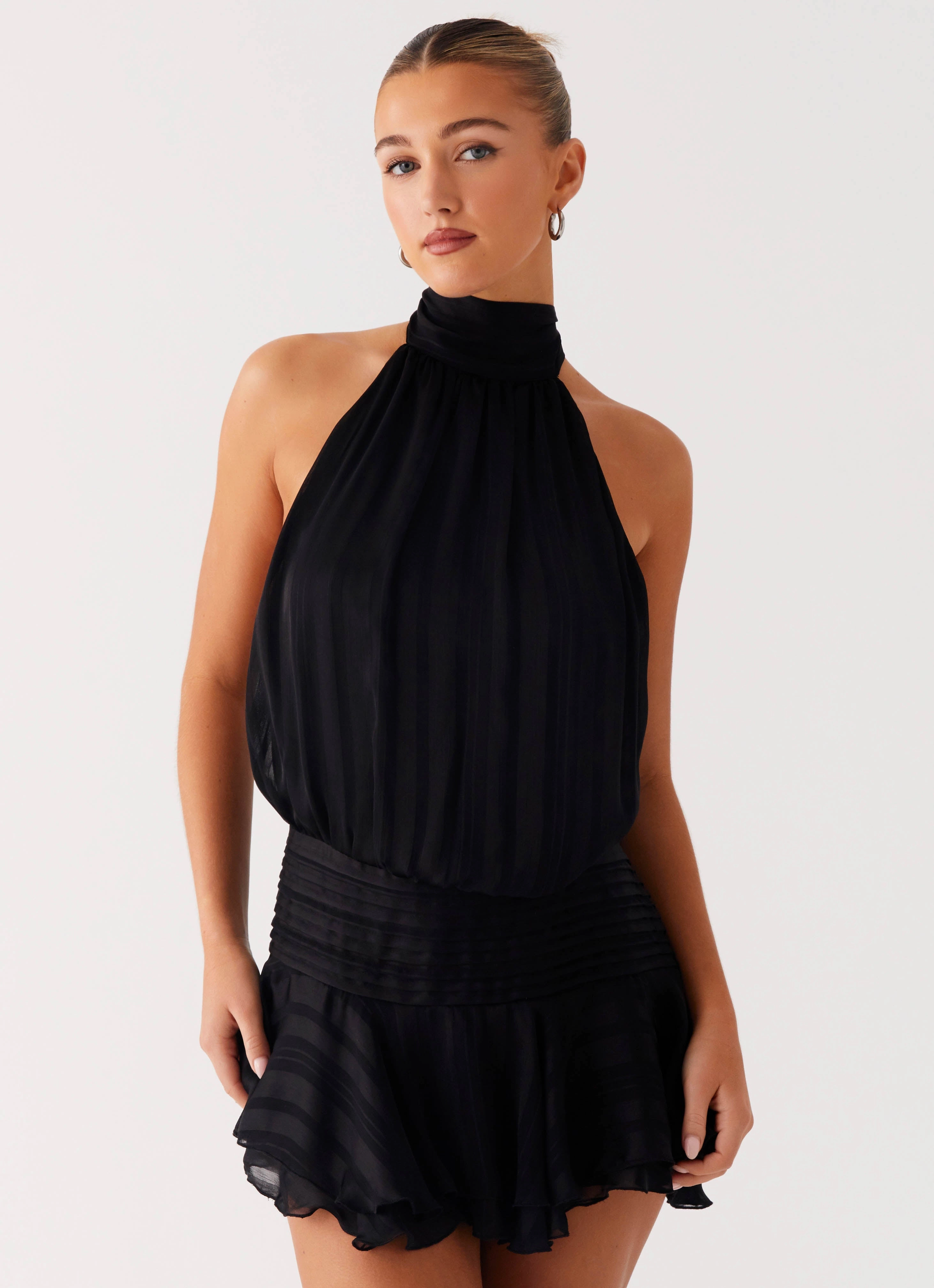 Day-to-evening dress Chilly Wear Willow Chiffon Mini Dress - Black