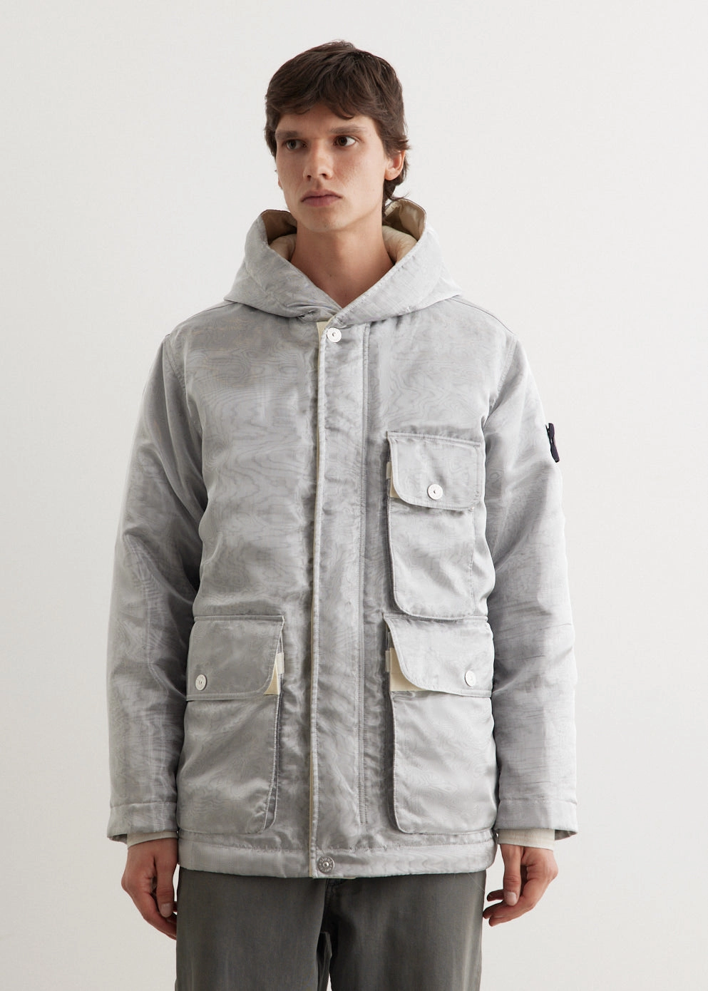 Asymmetric Hemline Trendy Must Have Nanometric Aluminium Down Jacket