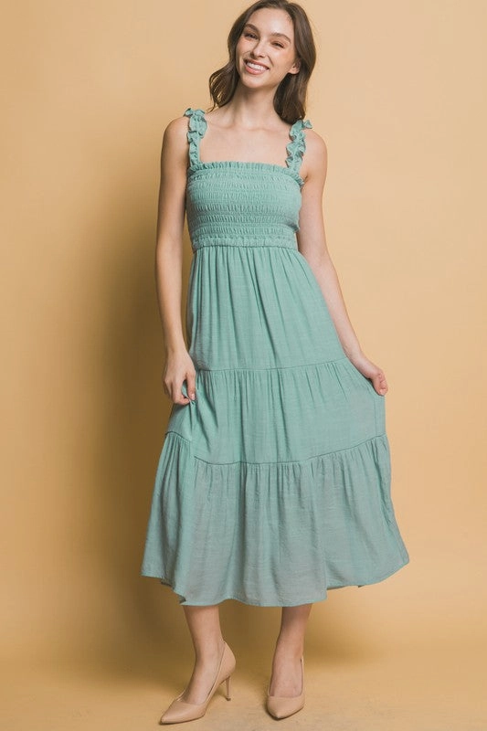 Jasmine Smocked Bodice Maxi Dress Perfect For Any Occasion