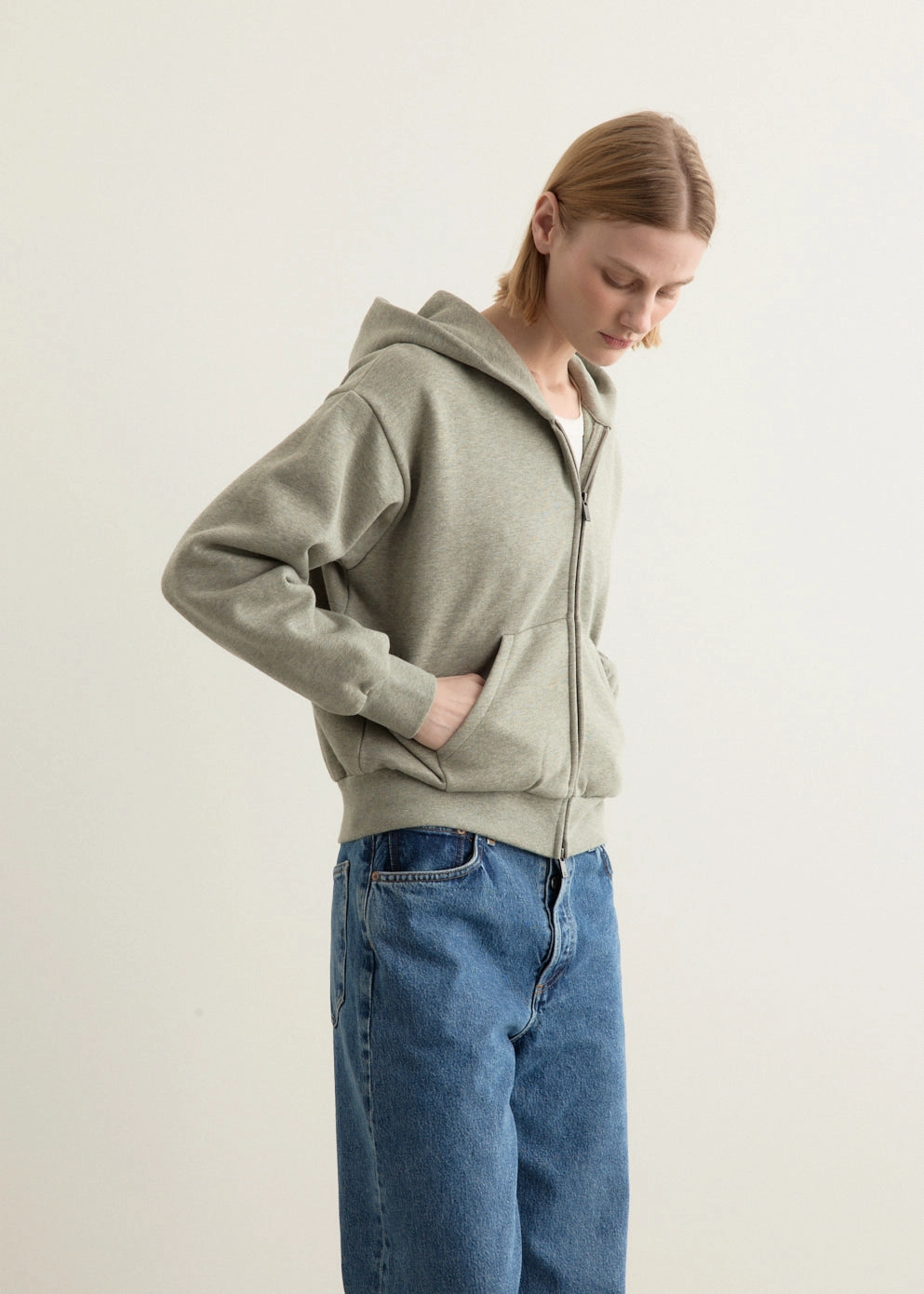 Adjustable Hood Women's Classic Fit Zip-Up Hoodie