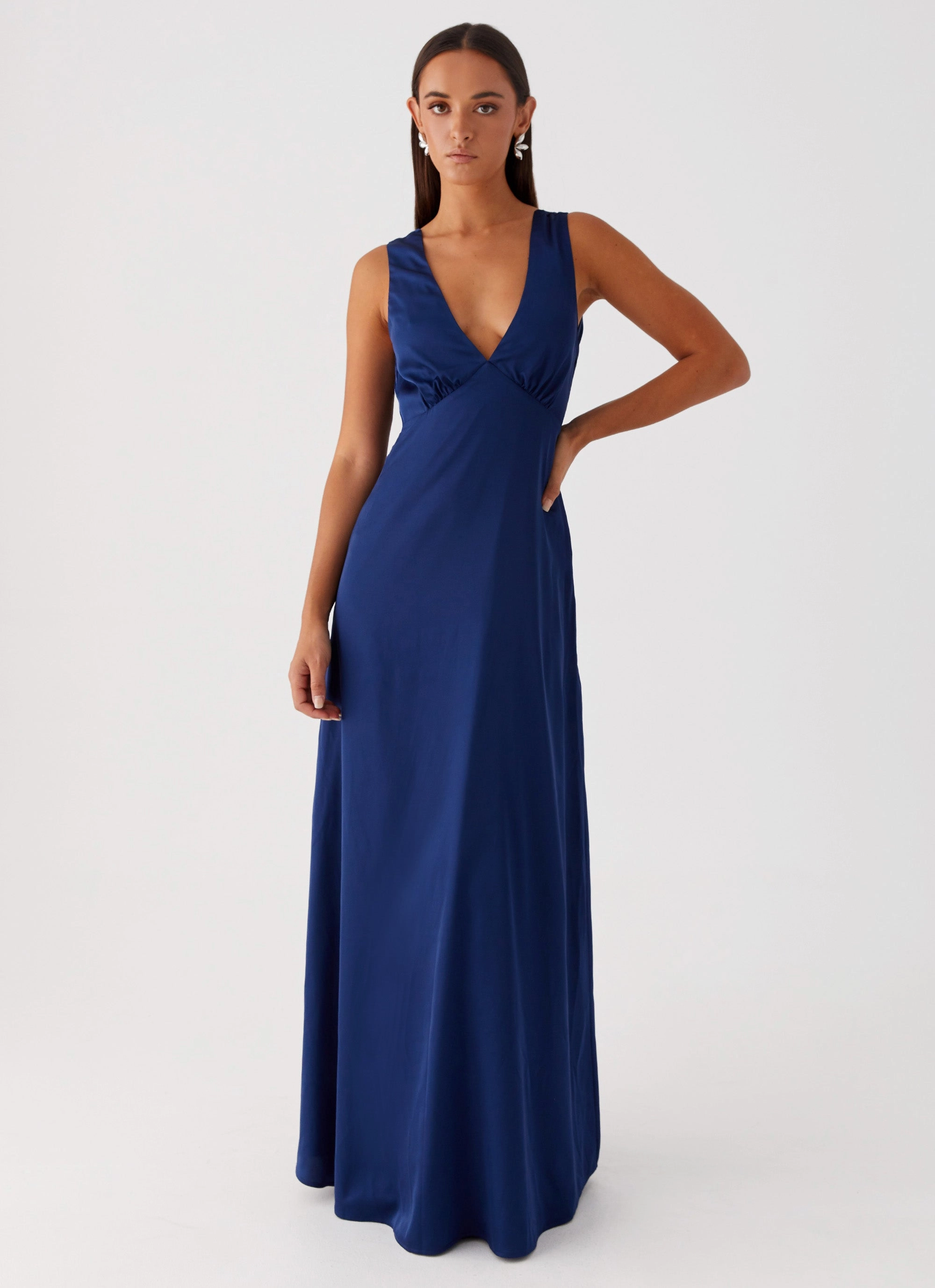 Winnie Cowl Back Maxi Dress - Navy Trend Movement