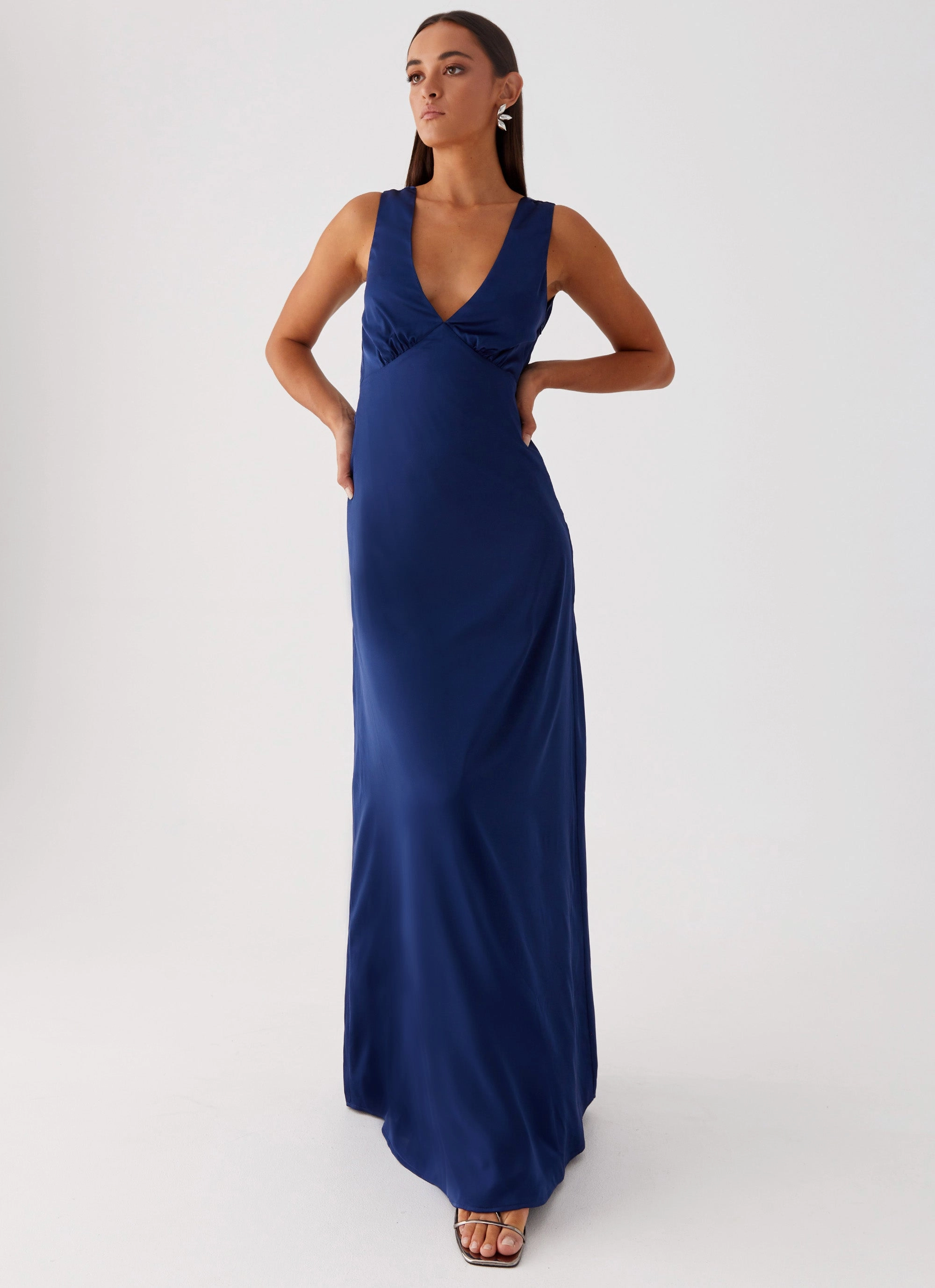 Winnie Cowl Back Maxi Dress - Navy Summer Outfit