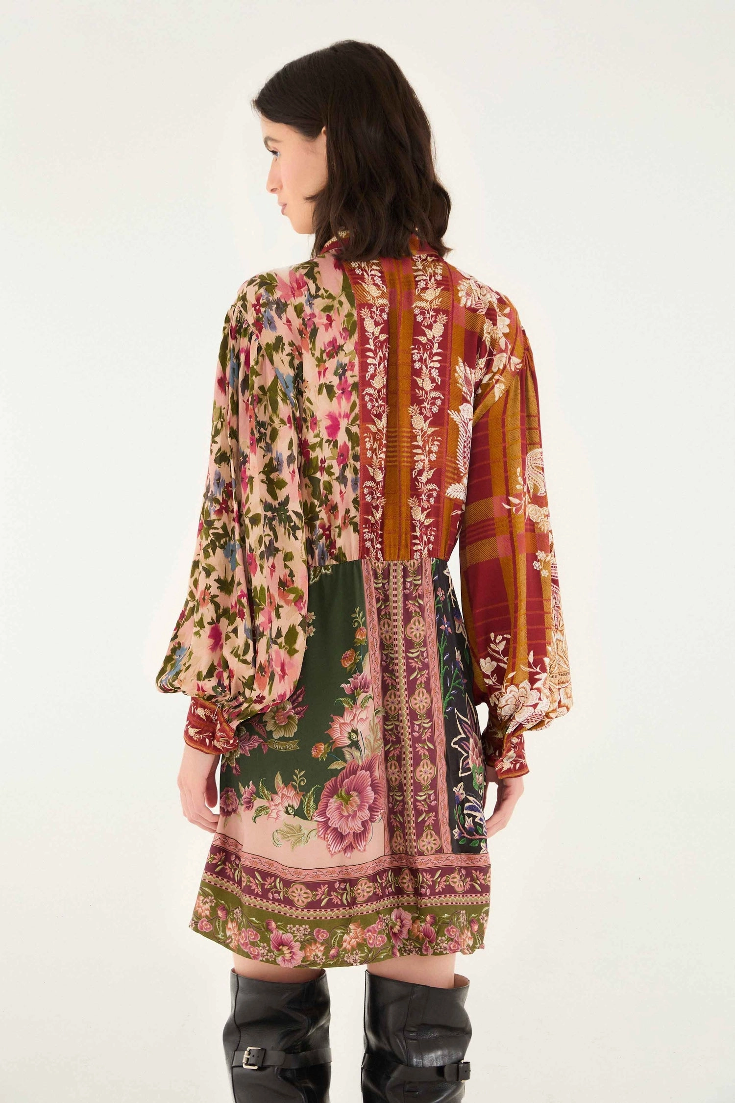 Neutral Mood Winter Garden Mix Mini Dress in Multi