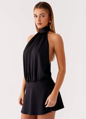 Valor Mini Dress - Black Event Safe Elegant Tailoring