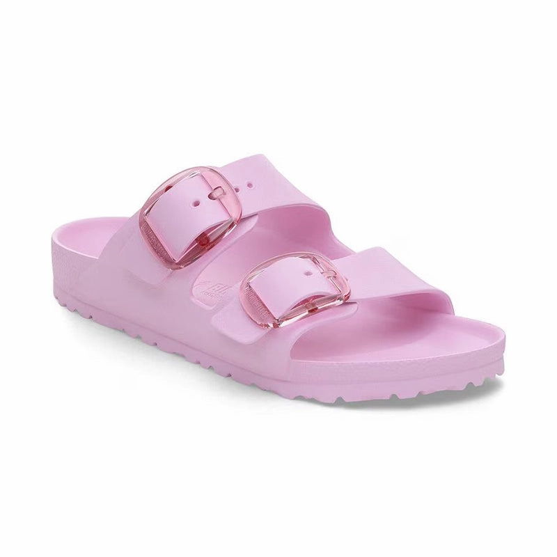 Women's Arizona Big Buckle EVA Narrow Fondant Pink padded insole Thin strap