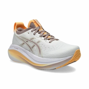 Women's Gel-Nimbus 27 White/Fawn Anti Odor Gym Workout Match Fit