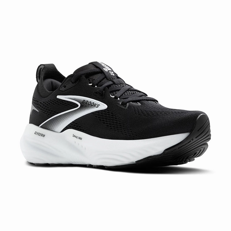 Women's Glycerin 22 (WIDE) Black/Grey/White Breathable Airflow Channels