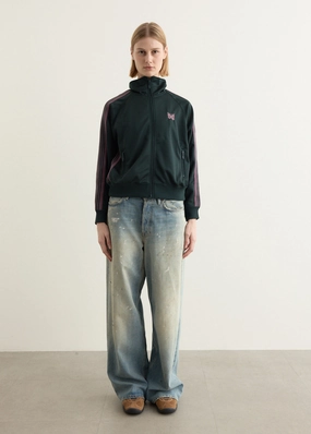 Anti Slip Interior Long Sleeves Women's Poly Smooth Track Jacket