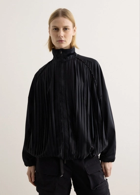 Women's Sportswear Collection Pleated Track Jacket Layered Ventilation Panels