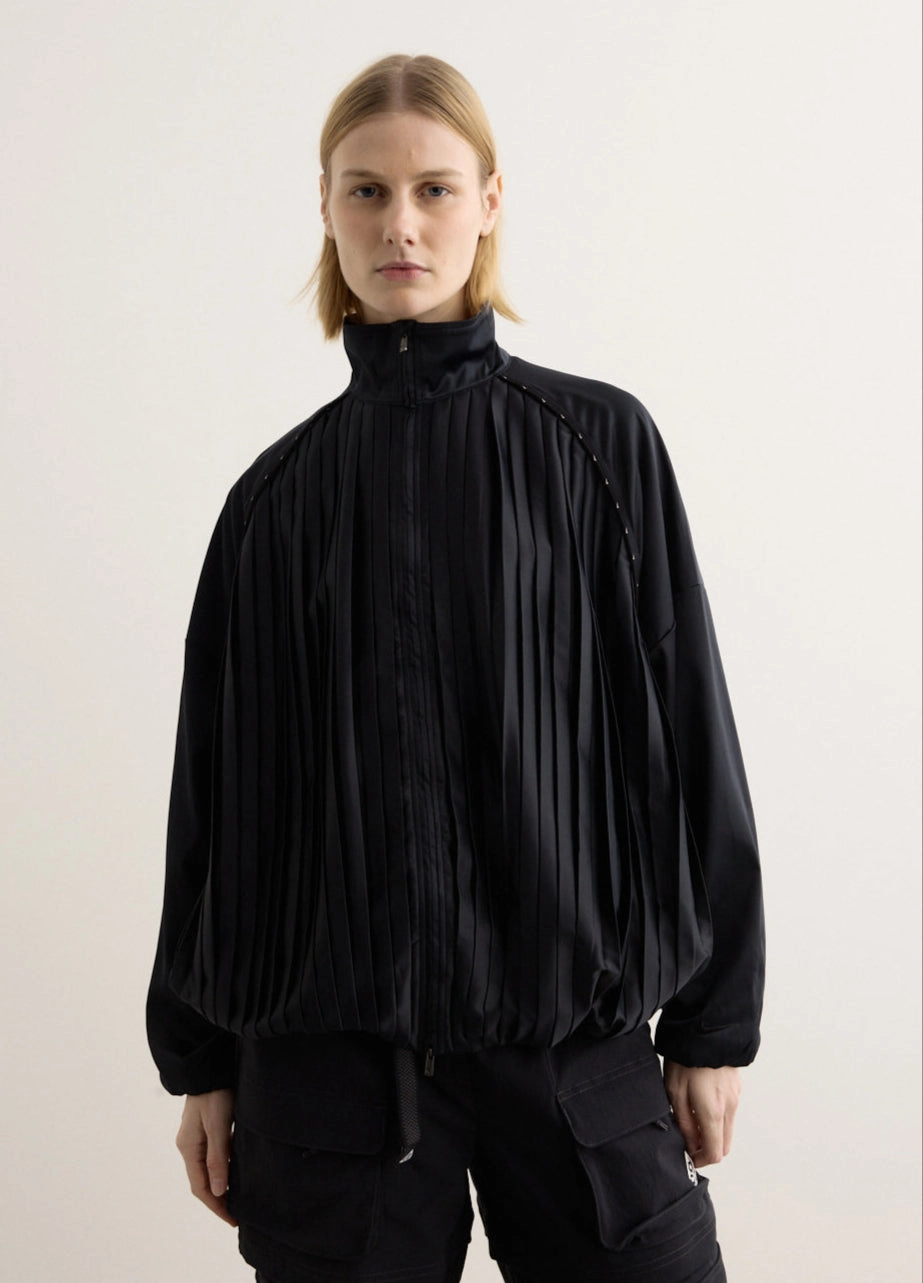 Women's Sportswear Collection Pleated Track Jacket Layered Ventilation Panels