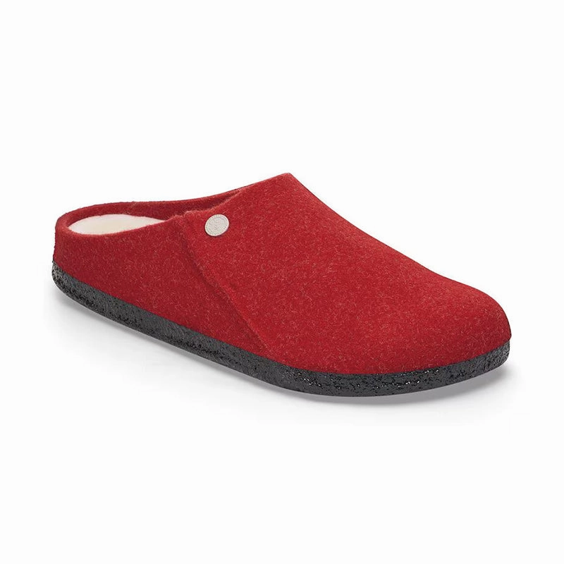 Women's Zermatt Shearling Narrow Active Red/Natural Wool Comfort Look Slides Pure Lifestyle Sandals