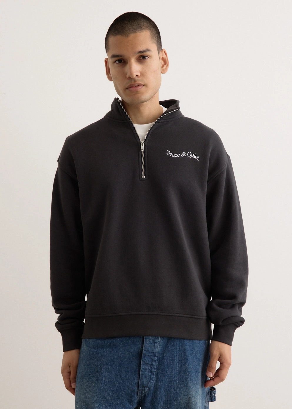 Abrasion Resistant Edges Wordmark Quarter Zip-Up