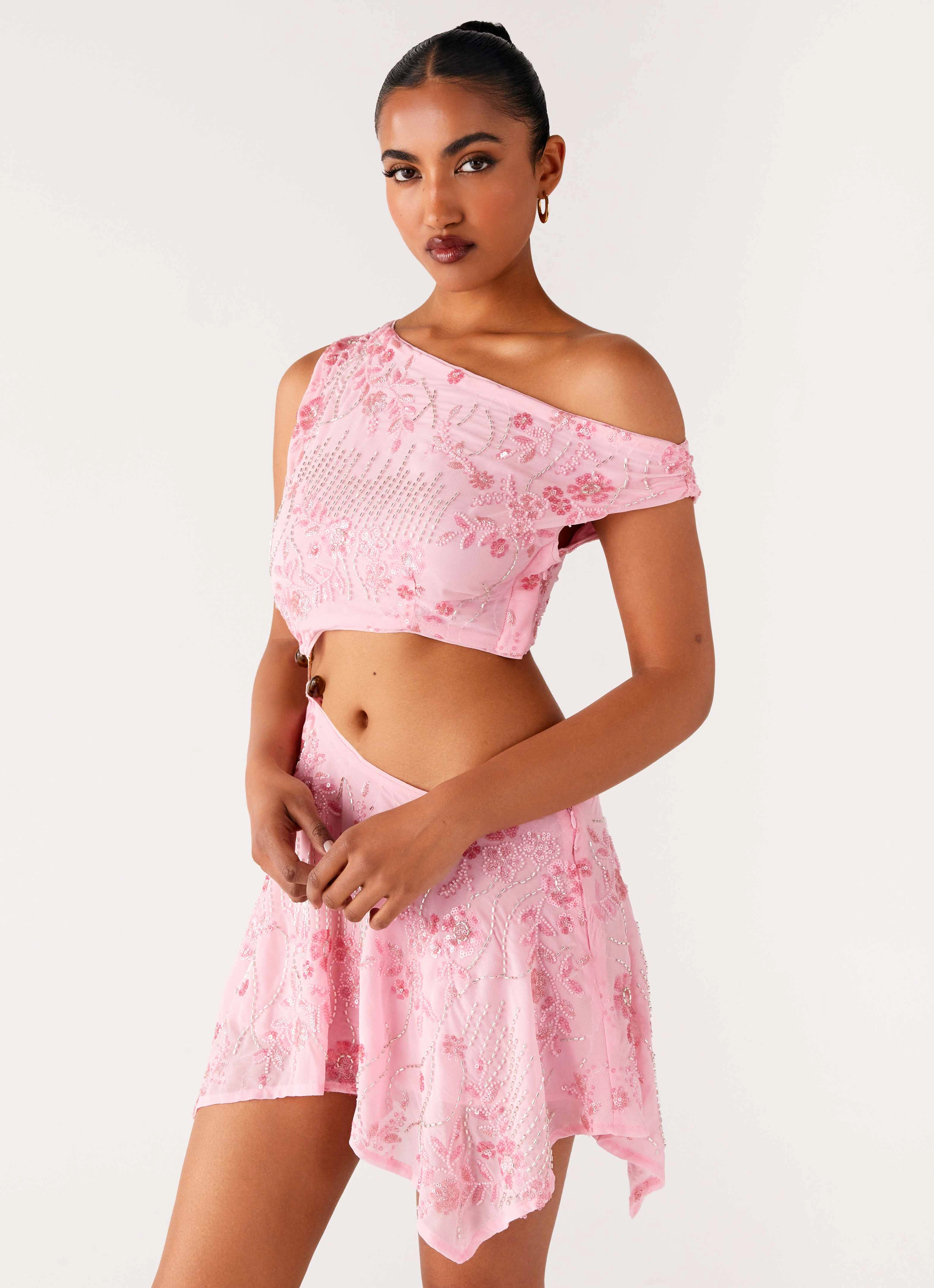 Aletta Sequin Mini Dress - Pink Anytime Wear Quick Drying