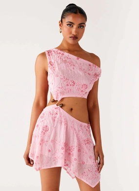 Natural Flow Aletta Sequin Mini Dress - Pink