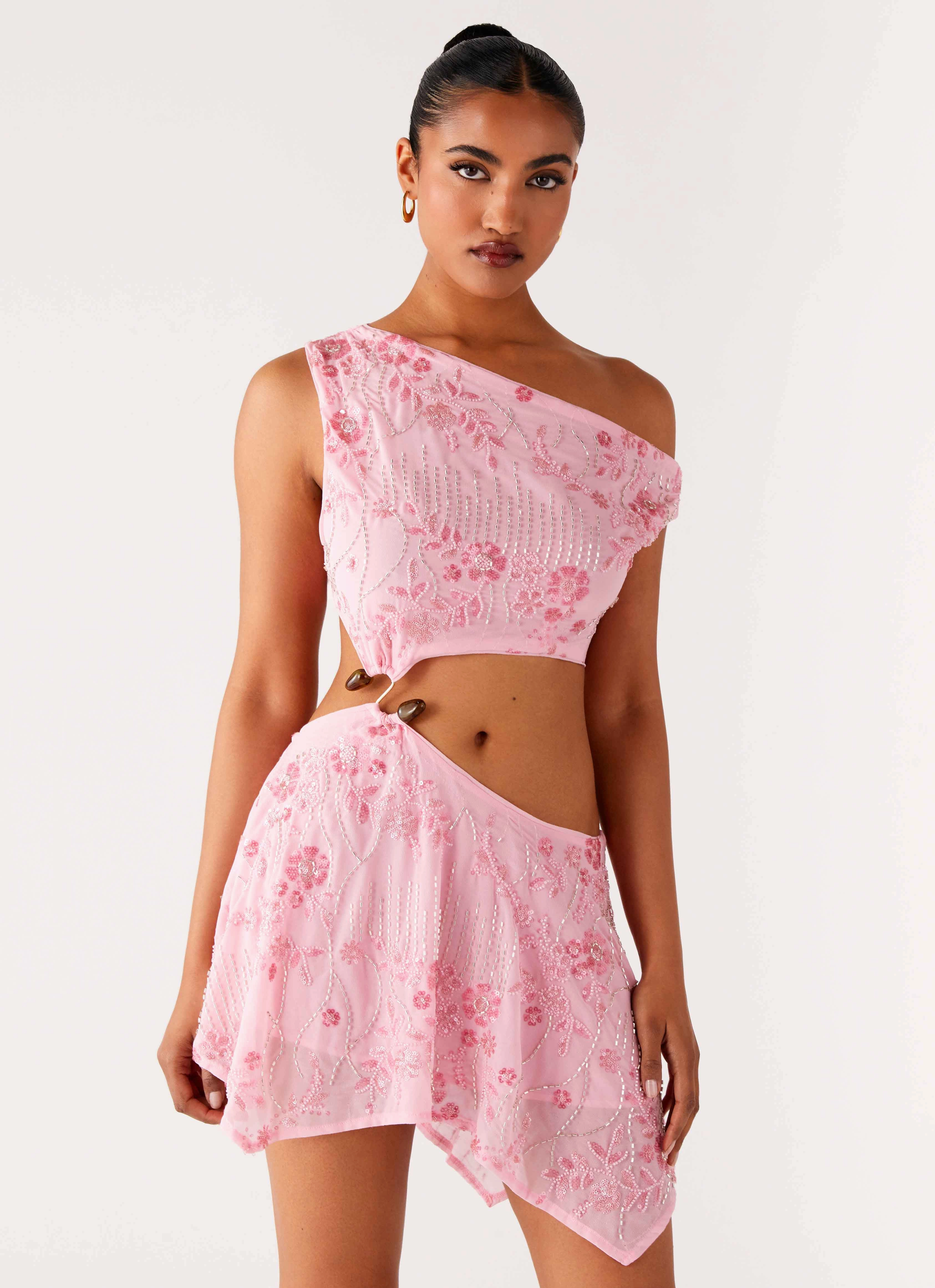 Natural Flow Aletta Sequin Mini Dress - Pink