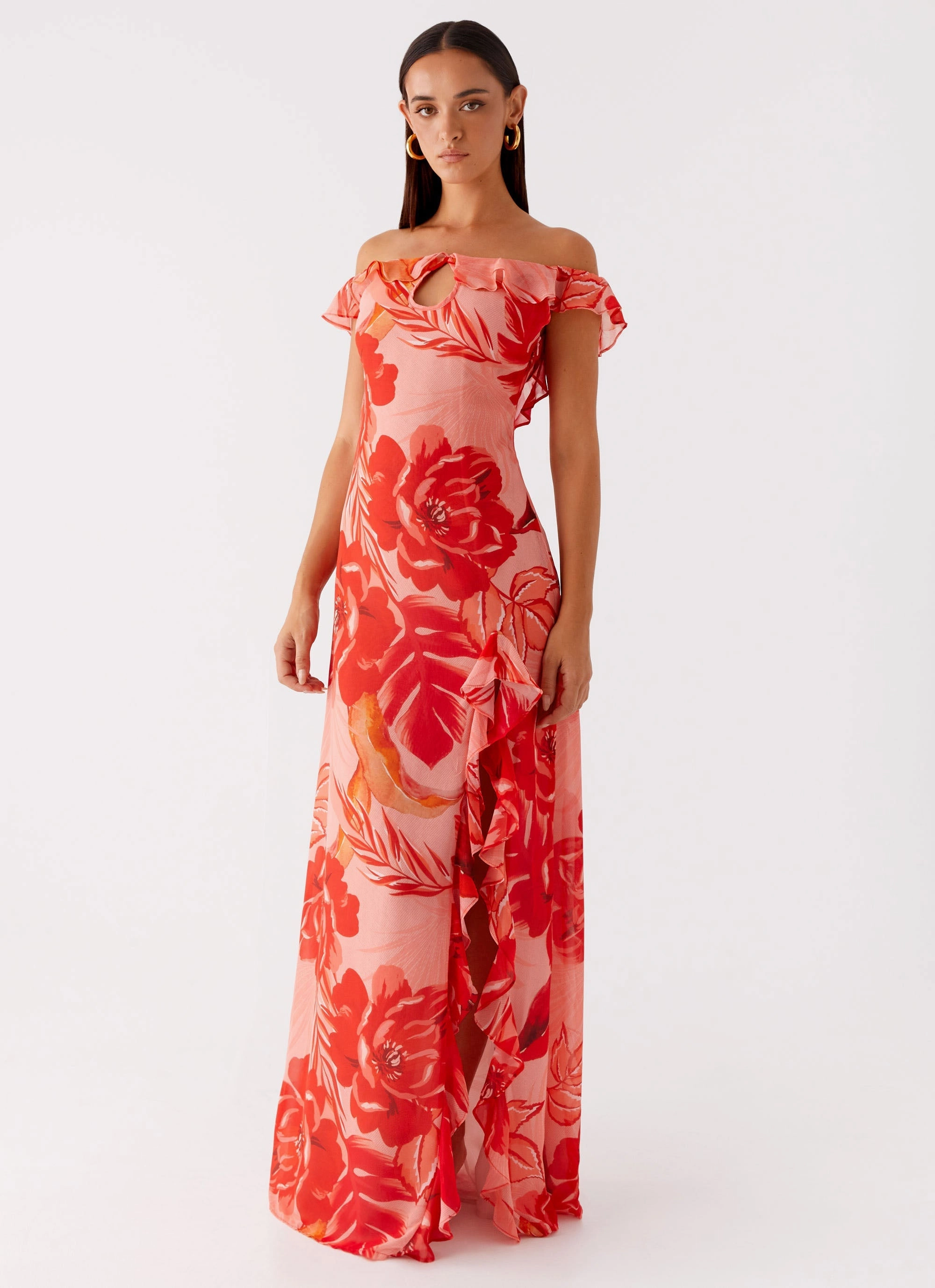 Light and Comfortable Wear Cassiday Maxi Dress - Sicily Sunsets Print