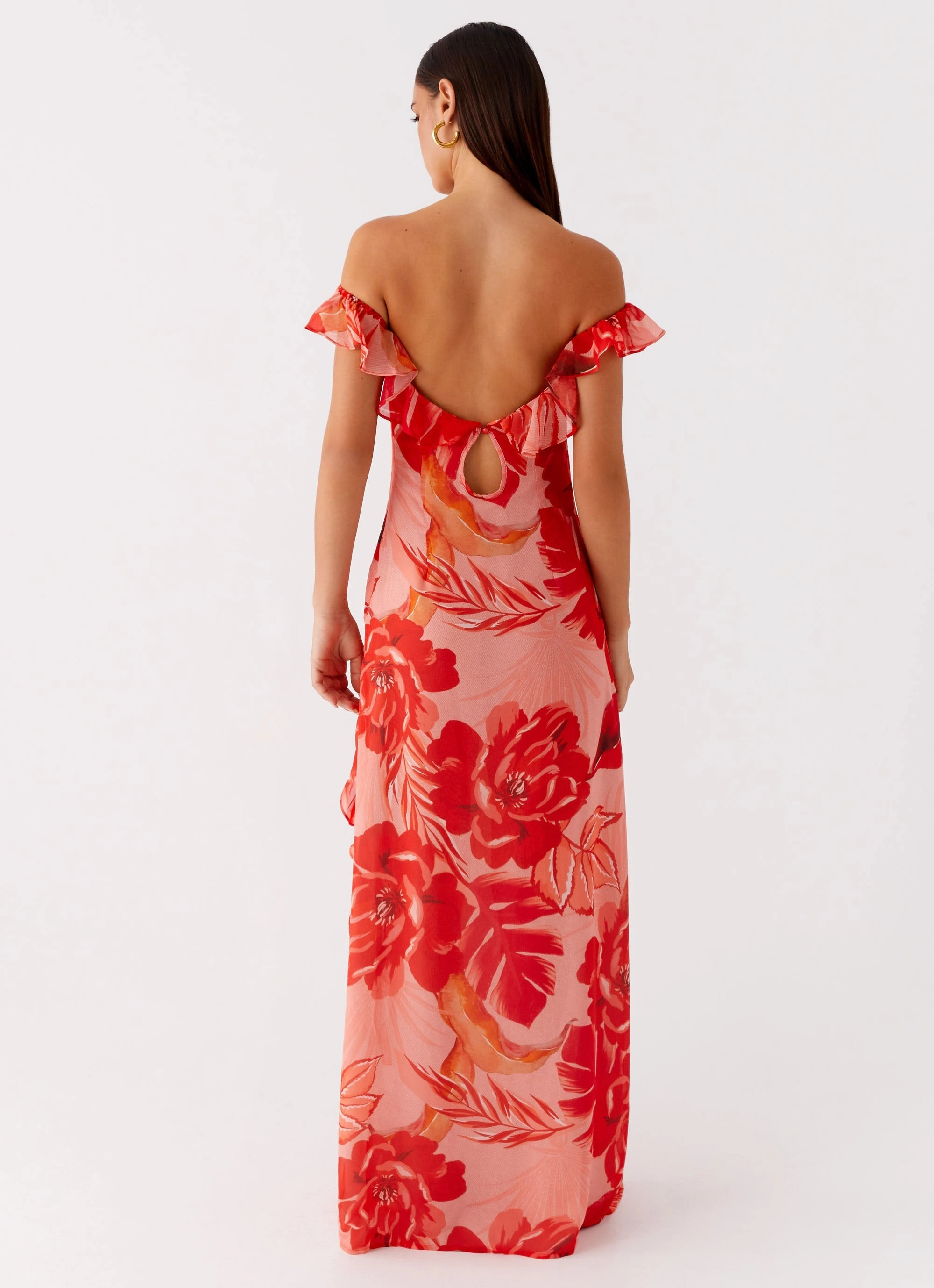 Trendy Appearance Cozy Layer Cassiday Maxi Dress - Sicily Sunsets Print