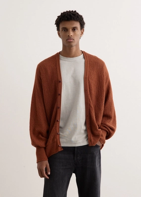 Natural Fiber Composition V-Neck Cardigan